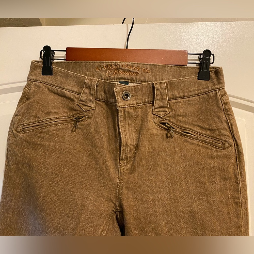Unique Ralph Lauren Slim Denim pants - Camel color, sz 4